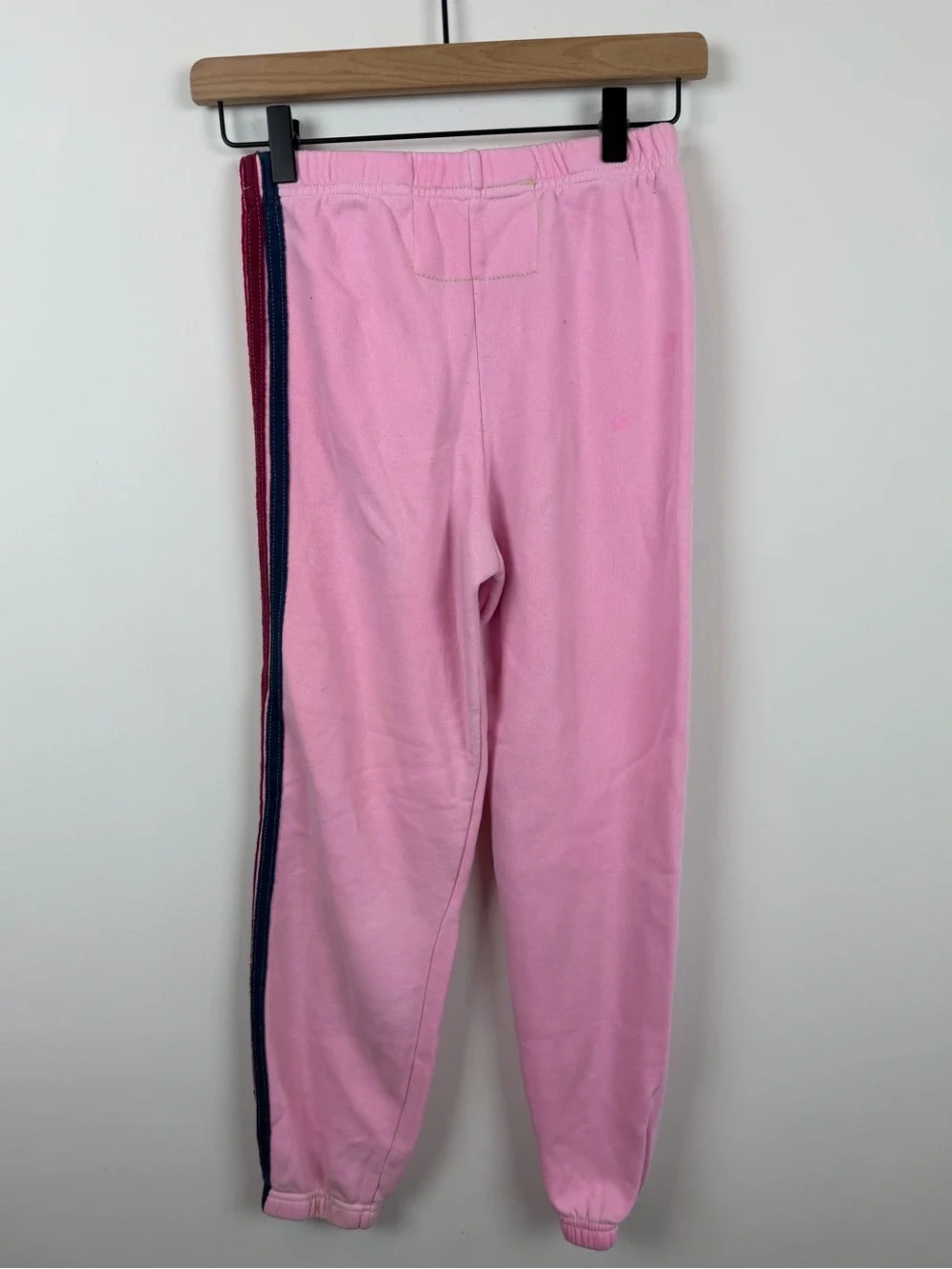 Aviator Nation Pink Kids Sweatpants with Rainbow Side Stripes size 14